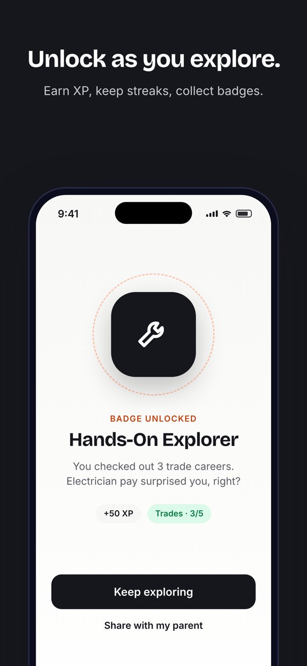 Unlock Ahead badge screen